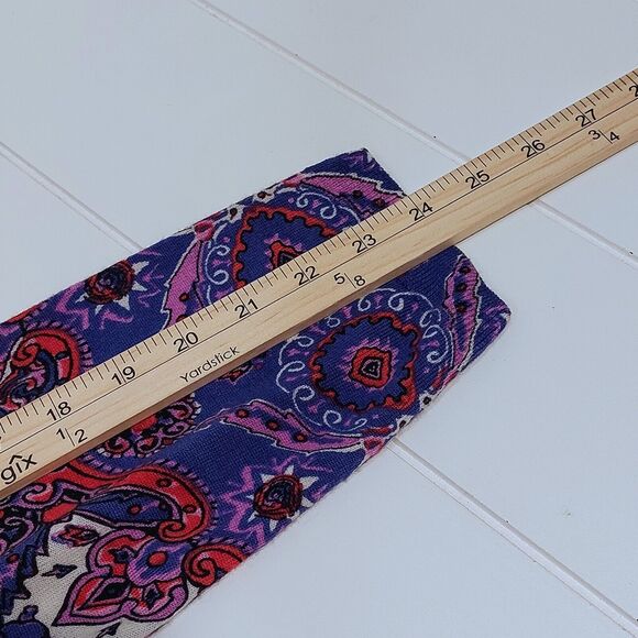 Talbots Women's 2X Merino Wool Paisley Sweater Purple Pink Classic Lightweight - Picture 7 of 8